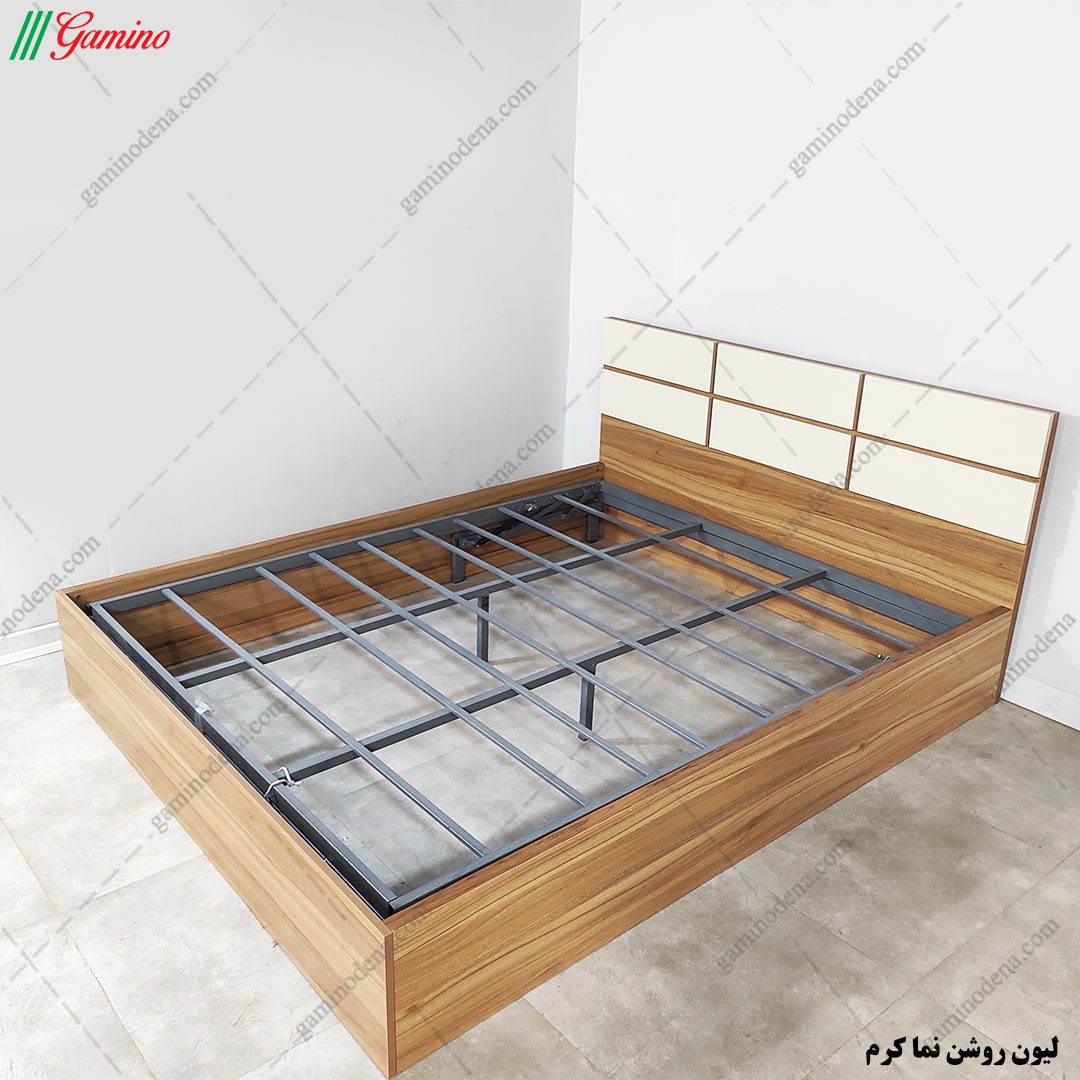 تخت خواب دو نفره آرامش به همراه کفی جکدار