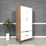 مدل کمد لباس چوبی جدید، عکس کمد لباس، کمد لباس دخترانه، کمد لباس دو کشو آلوا