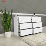 میز کنسول سفید، کنسول دراور 120 دموی