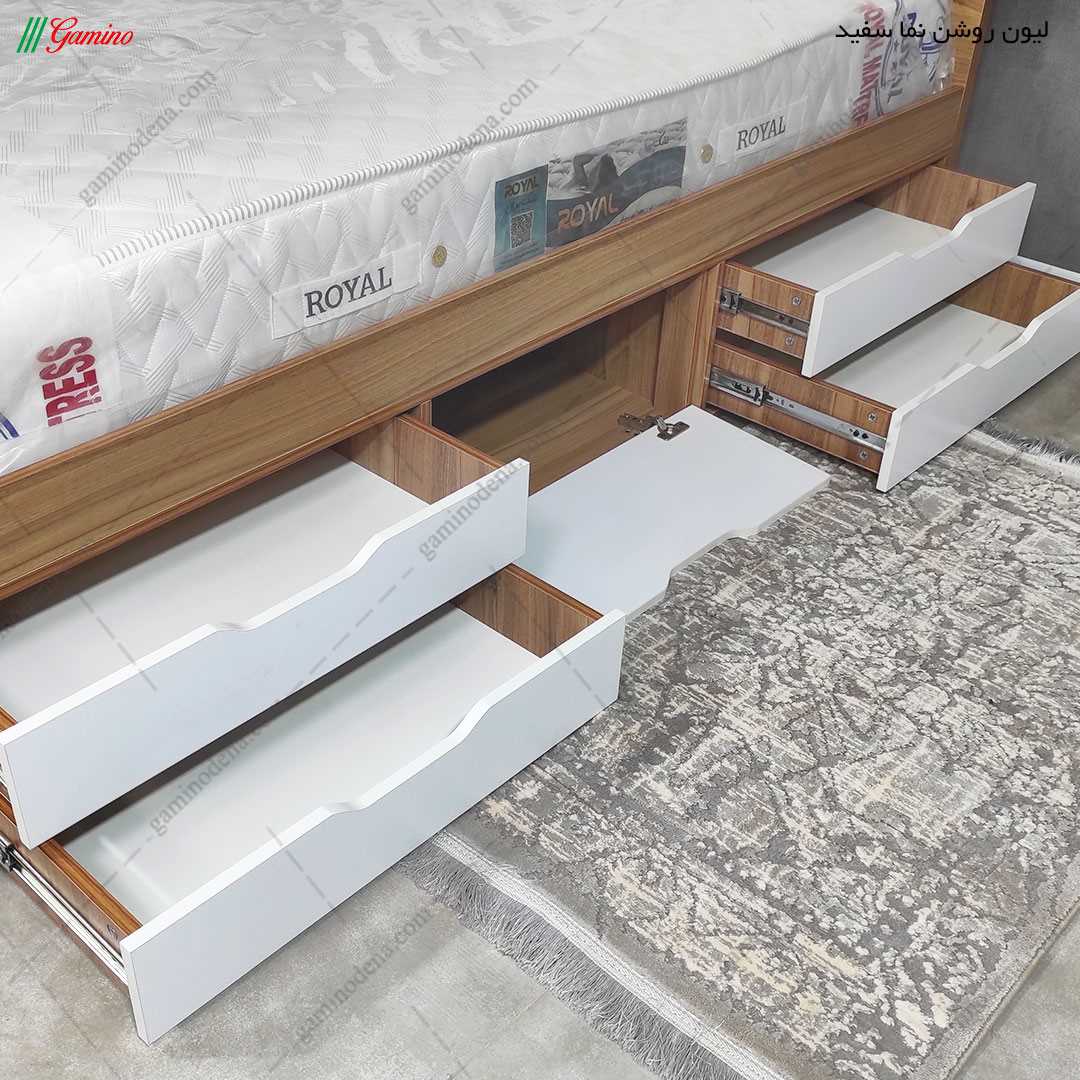 تخت خواب کارینو ساخت گامی نو در سایز های 160 - 120 - 90