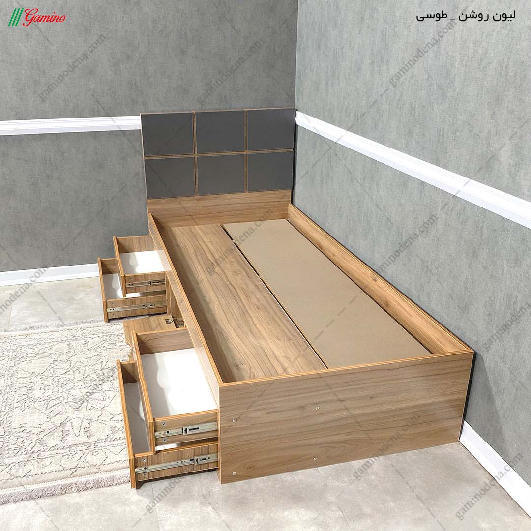 تخت خواب کارینو ساخت گامی نو در سایز های 160 - 120 - 90