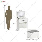 میز آرایش تاج + نشیمن