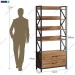 کتابخانه چوب و فلز نیوان ابعادی