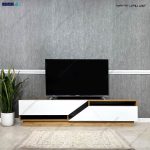 مدل میز تلویزیون دیواری ساده و شیک، میز تلویزیون گردو