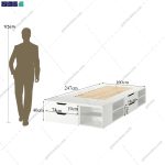 تخت خواب دو نفره ورتا گامی نو