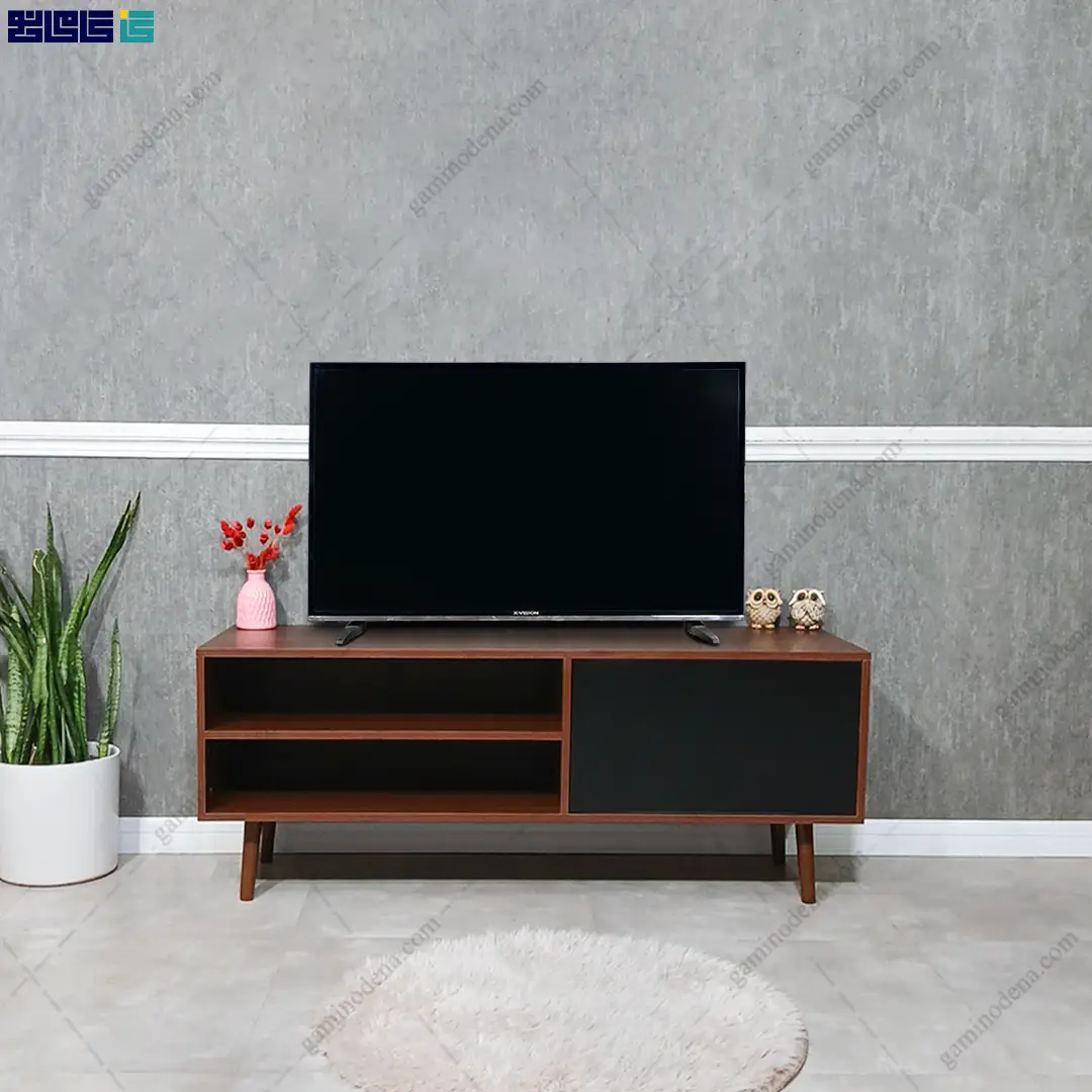 میز تلویزیون کارولین میز تلوزیون ساده و شیک مینیمال کارولین محصولی از برند گامی نو