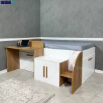 تخت خواب یک نفره مانی به همراه میز تحریر، گامی نو