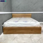 نمای مستقیم تخت خواب مروارید دو نفره با کشو های بسته