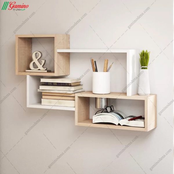 شلف دیواری مدل سپیدار از جنس ام دی اف ساخته شده در گامی نو