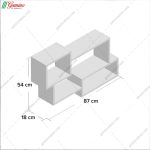 شلف دیواری مدل سپیدار از جنس ام دی اف ساخته شده در گامی نو