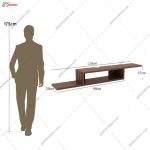 میز تلویزیون دیوارای پناه ساخته شده از ام دی اف در گامی نو