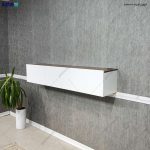 مدل میز تلویزیون دیواری ساده و شیک، میز تلویزیون گلسا، خرید میز تلویزیون از گامی نو