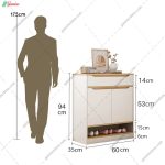 جاکفشی حنا عرض 60 ساخت گامی نو تمام ام دی اف