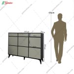 جاکفشی شش در، سه کشو و داشبوردی شایان