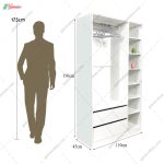 کمد لباس بدون درب بهار