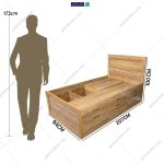 آدمک تخت خواب یک نفره زیبا گامی نو