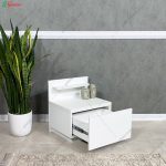 میز پاتختی برسام ساخت گامی نو رنگ سفید