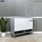 جاکفشی جدید، جاکفشی لاکچری، جاکفشی آینه دار جدید میز کنسول سفید، جاکفشی کنسولی بنفشه