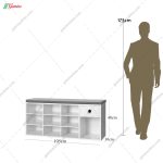 جاکفشی نشیمن دار دیواری مدرن پادیز - Image 5