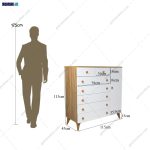 خرید دراور، دراور 7 کشو پرشین، ساخته شده در مجموعه گامینو