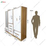 کمد لباس سه تکه هومان