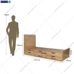 آدمک تخت خواب یک نفره رستاک گامی نو