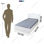 تخت خواب 120 آیلار ساده آدمک گامی نو