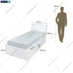 آدمک تخت خواب کشودار صبا یک نفره | گامی نو