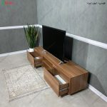 مدل میز تلویزیون دیواری ساده و شیک، میز تلویزیون ریحانه