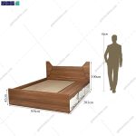 تخت خواب دو نقره کرانه گامی نو