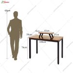 میز تحریر ماریا ساخته شده از فلز و ام دی اف در گامی نو