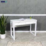 میز تحریر مینیمال، میز تحریر ام دی اف، میز تحریر فلزی، میز تحریر ماهان پلاس پایه سفید