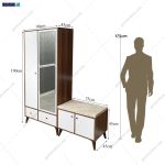 جاکفشی جدید، جاکفشی لاکچری، جاکفشی آینه دار جدید جاکفشی ایستاده، جاکفشی جدید، خرید جاکفشی، ساخته شده در مجموعه گامینو