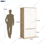 مدل کمد لباس چوبی جدید، کمد لباس مدرن، ساخته شده در مجموعه گامی نو