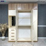مدل کمد لباس چوبی جدید، عکس کمد لباس، کمد لباس دخترانه، کمد لباس 3 تکه نبات
