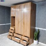 مدل کمد لباس چوبی جدید، عکس کمد لباس، کمد لباس دخترانه، کمد لباس 3 تکه نبات