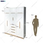 مدل کمد لباس چوبی جدید، عکس کمد لباس، کمد لباس دخترانه، کمد لباس هانیه تولید شده در مجموعه ی گامی نو دنا