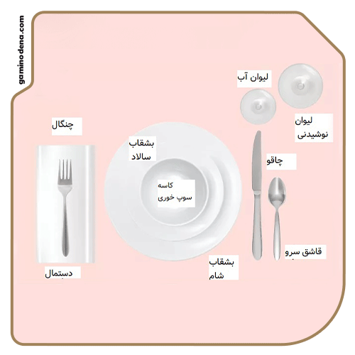 اصول چیدمان میز نهارخوری