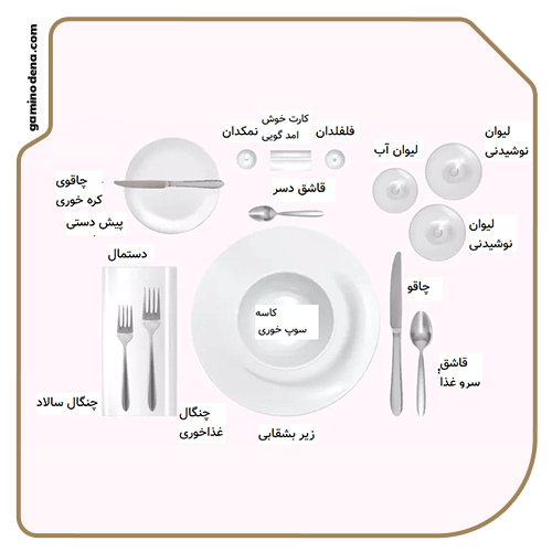 اصول چیدمان میز نهارخوری