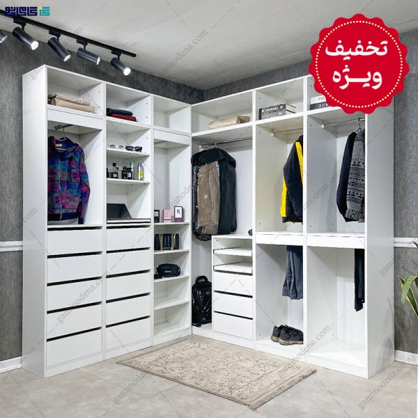 مدل کمد لباس چوبی جدید، عکس کمد لباس، کمد لباس دخترانه، کمد لباس جدید، کلوزت روم، ساخته شده در مجموعه گامی نو