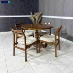 سرویس میز نهارخوری گرد بلوط