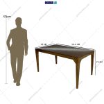 میز ناهار خوری تنها نارنج