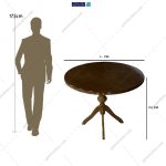 سرویس میز نهارخوری گرد بلوط