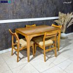 سرویس نهارخوری چهارنفره چوبی برکه
