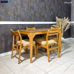 سرویس نهارخوری چهارنفره چوبی برکه