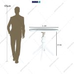 میز گرد دو نفره تنها بابونه