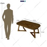 میز جلو مبلی عسلی تاج