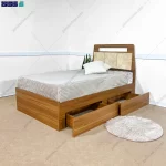 نمای کشو باز تخت خواب آبنوس، گامی نو