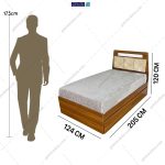 تخت خواب 120 آبنوس