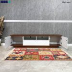 مدل میز تلویزیون دیواری ساده و شیک، میز تلویزیون گردو
